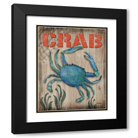 Crab Black Modern Wood Framed Art Print with Double Matting by Williams, Todd