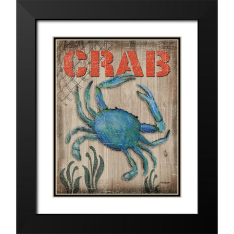 Crab Black Modern Wood Framed Art Print with Double Matting by Williams, Todd