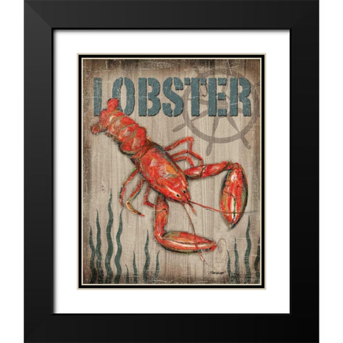 Lobster Black Modern Wood Framed Art Print with Double Matting by Williams, Todd