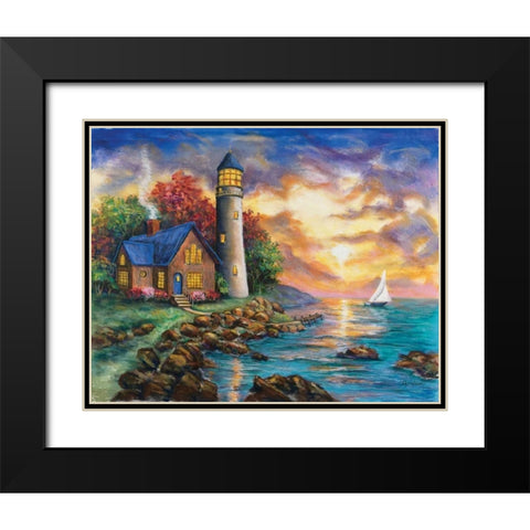 Departure Black Modern Wood Framed Art Print with Double Matting by Williams, Todd