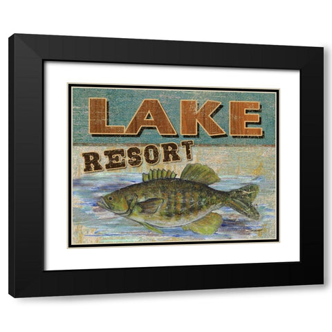 Lodge Get-a-Way Black Modern Wood Framed Art Print with Double Matting by Williams, Todd
