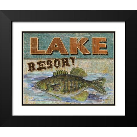 Lodge Get-a-Way Black Modern Wood Framed Art Print with Double Matting by Williams, Todd