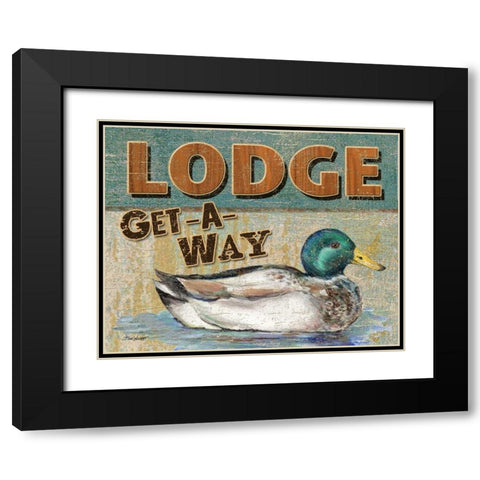 Lake Resort Black Modern Wood Framed Art Print with Double Matting by Williams, Todd