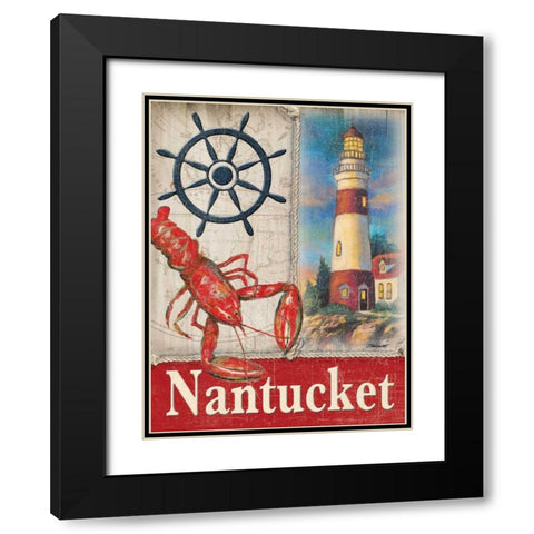 Nantucket Black Modern Wood Framed Art Print with Double Matting by Williams, Todd