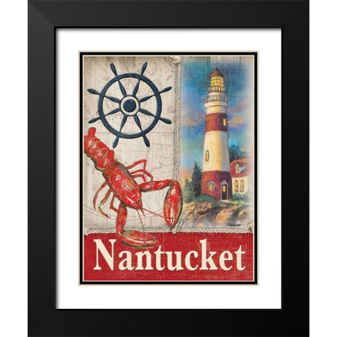 Nantucket Black Modern Wood Framed Art Print with Double Matting by Williams, Todd