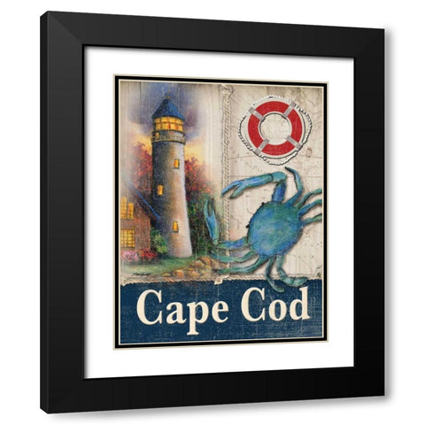 Cape Cod Black Modern Wood Framed Art Print with Double Matting by Williams, Todd