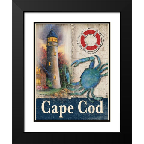 Cape Cod Black Modern Wood Framed Art Print with Double Matting by Williams, Todd
