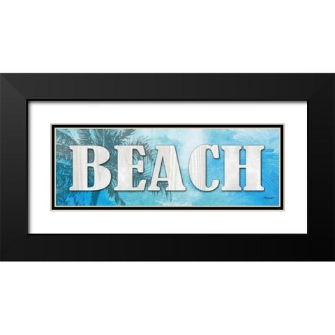 Beach Black Modern Wood Framed Art Print with Double Matting by Williams, Todd