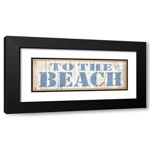 To the Beach Black Modern Wood Framed Art Print with Double Matting by Williams, Todd