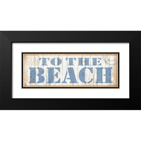 To the Beach Black Modern Wood Framed Art Print with Double Matting by Williams, Todd