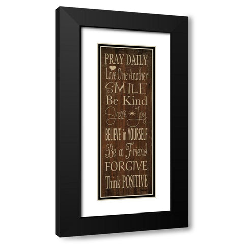 Words to Live By I Black Modern Wood Framed Art Print with Double Matting by Williams, Todd
