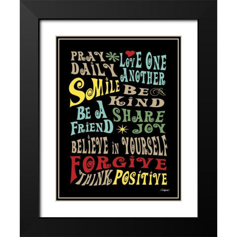 Words to Live By II Black Modern Wood Framed Art Print with Double Matting by Williams, Todd