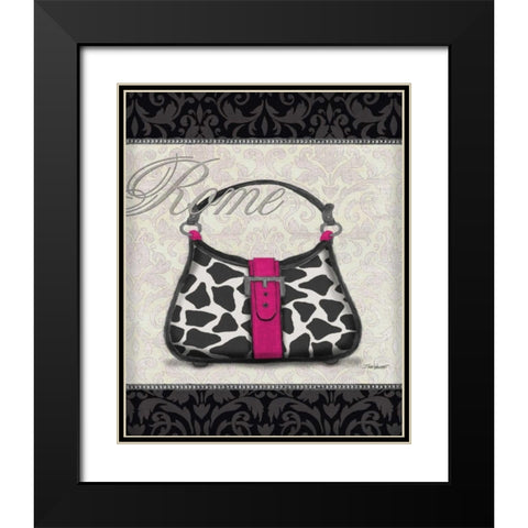 Pink Purse II Black Modern Wood Framed Art Print with Double Matting by Williams, Todd