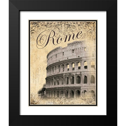 Rome Black Modern Wood Framed Art Print with Double Matting by Williams, Todd