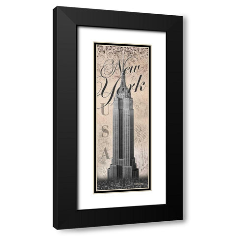 Empire State Black Modern Wood Framed Art Print with Double Matting by Williams, Todd