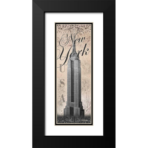 Empire State Black Modern Wood Framed Art Print with Double Matting by Williams, Todd