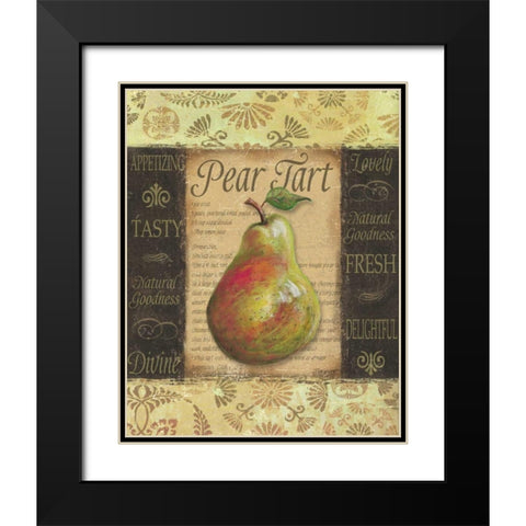 Pear Tart Black Modern Wood Framed Art Print with Double Matting by Williams, Todd