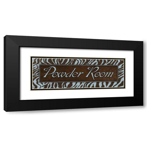 Powder Room Black Modern Wood Framed Art Print with Double Matting by Williams, Todd