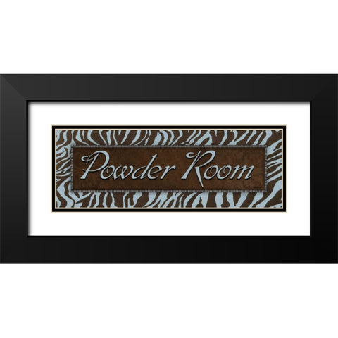 Powder Room Black Modern Wood Framed Art Print with Double Matting by Williams, Todd