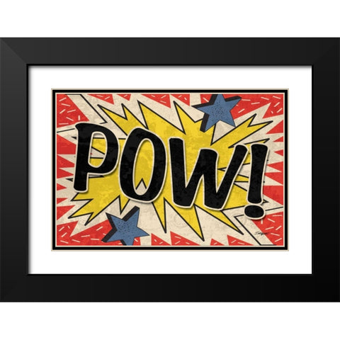 Pow Black Modern Wood Framed Art Print with Double Matting by Williams, Todd