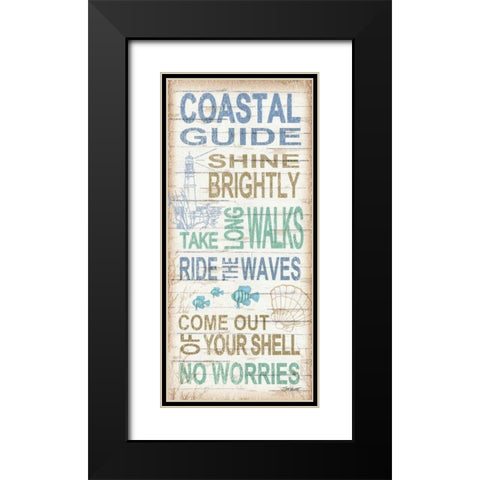 Coastal Guide Black Modern Wood Framed Art Print with Double Matting by Williams, Todd