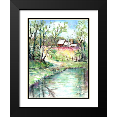 George Washington Carver Pond Black Modern Wood Framed Art Print with Double Matting by Williams, Todd