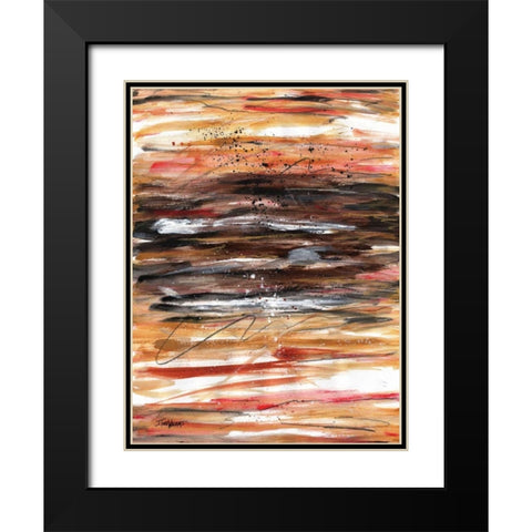 Spice Tones Align II Black Modern Wood Framed Art Print with Double Matting by Williams, Todd