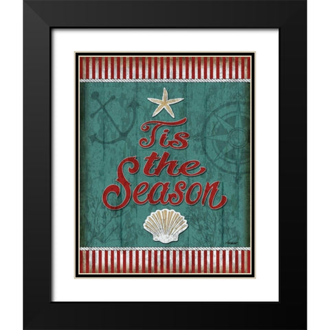 Tis the Season Black Modern Wood Framed Art Print with Double Matting by Williams, Todd