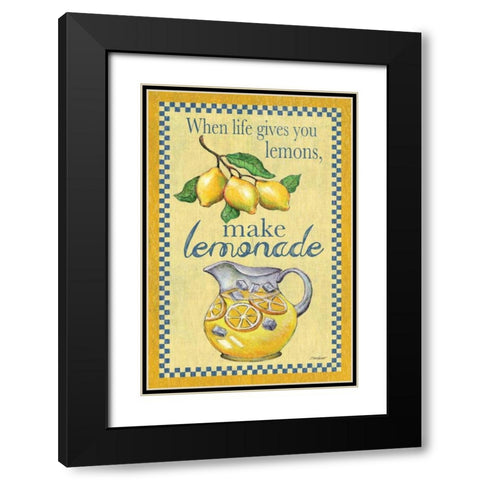 Make Lemonade Black Modern Wood Framed Art Print with Double Matting by Williams, Todd