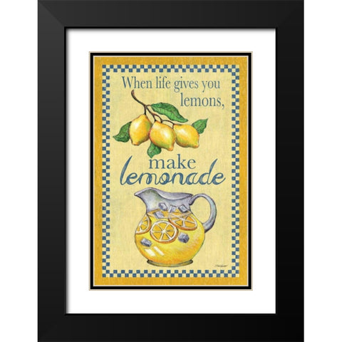 Make Lemonade Black Modern Wood Framed Art Print with Double Matting by Williams, Todd