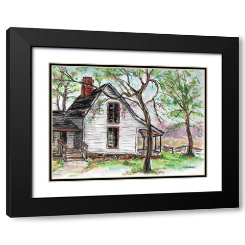 Spring Farmhouse Black Modern Wood Framed Art Print with Double Matting by Williams, Todd