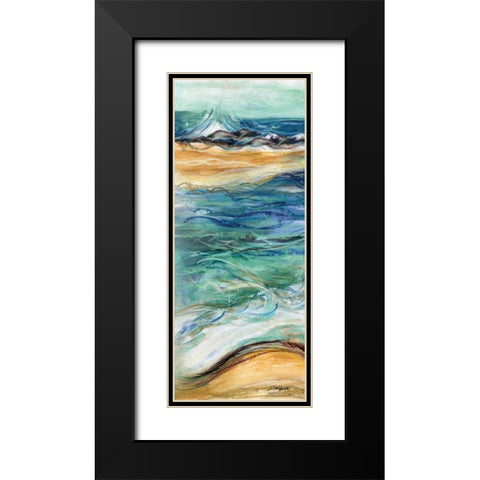 Coastal Abstract I Black Modern Wood Framed Art Print with Double Matting by Williams, Todd