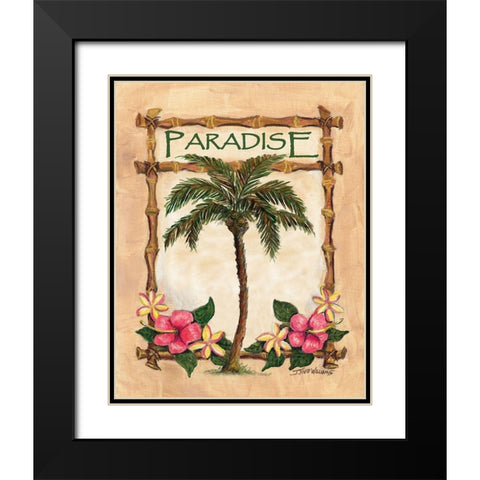 Paradise Palm Black Modern Wood Framed Art Print with Double Matting by Williams, Todd