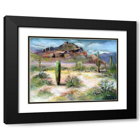 Red Mountain Black Modern Wood Framed Art Print with Double Matting by Williams, Todd