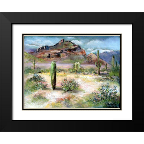 Red Mountain Black Modern Wood Framed Art Print with Double Matting by Williams, Todd