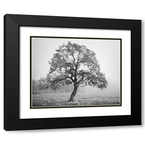 Burning Oak II Black Modern Wood Framed Art Print with Double Matting by Geyman, Vitaly