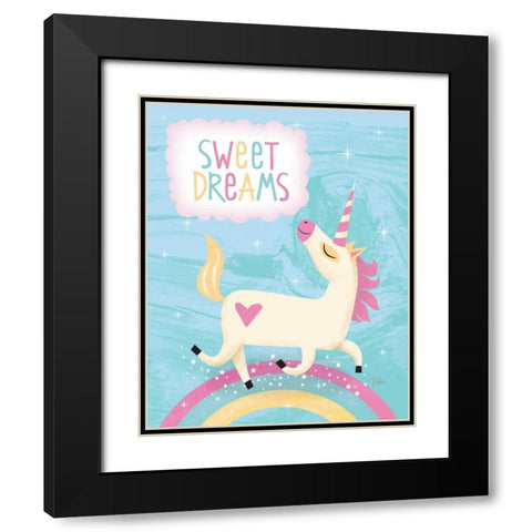 Unicorn I Black Modern Wood Framed Art Print with Double Matting by Woo, Teresa