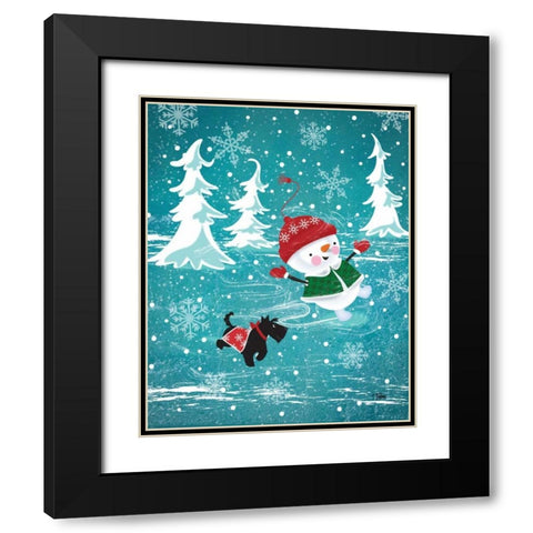Frosty and Fab I Black Modern Wood Framed Art Print with Double Matting by Woo, Teresa
