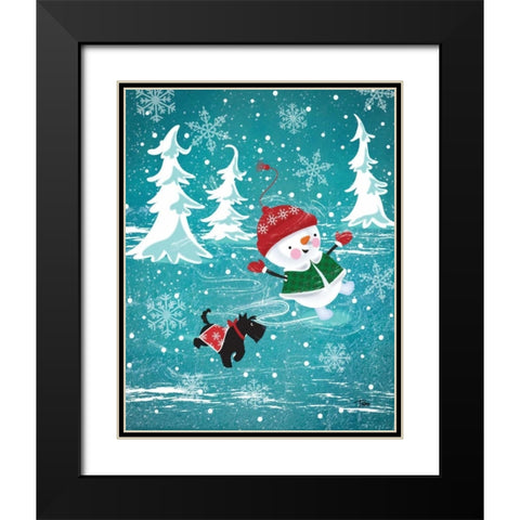 Frosty and Fab I Black Modern Wood Framed Art Print with Double Matting by Woo, Teresa