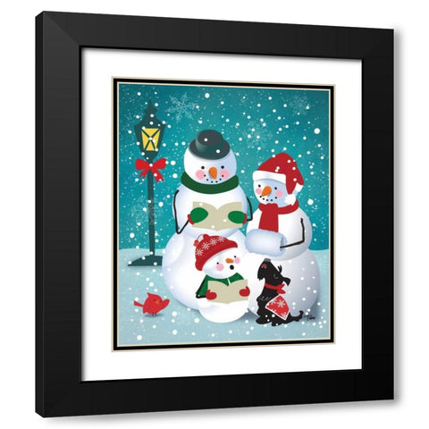 Frosty and Fab V Black Modern Wood Framed Art Print with Double Matting by Woo, Teresa
