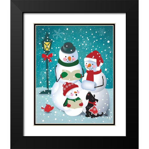 Frosty and Fab V Black Modern Wood Framed Art Print with Double Matting by Woo, Teresa