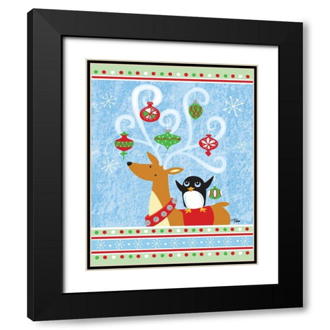 Decked out Reineer Black Modern Wood Framed Art Print with Double Matting by Woo, Teresa