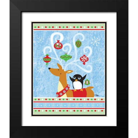 Decked out Reineer Black Modern Wood Framed Art Print with Double Matting by Woo, Teresa