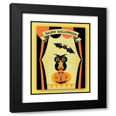 Dr. Crow IV Black Modern Wood Framed Art Print with Double Matting by Woo, Teresa