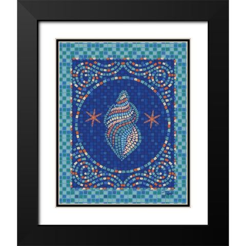 Macedonia Reef Conch Black Modern Wood Framed Art Print with Double Matting by Woo, Teresa