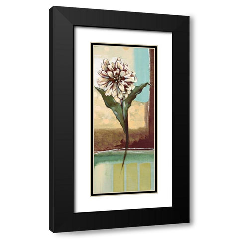 Floral Splendor II Black Modern Wood Framed Art Print with Double Matting by Werbelow, Selina