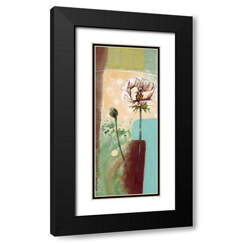 Floral Splendor IV Black Modern Wood Framed Art Print with Double Matting by Werbelow, Selina