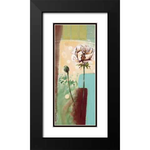 Floral Splendor IV Black Modern Wood Framed Art Print with Double Matting by Werbelow, Selina