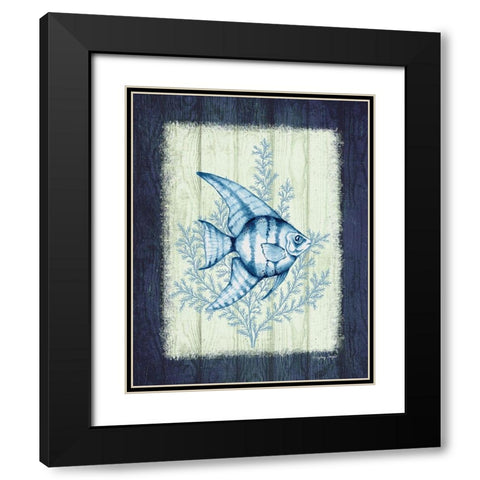 Angelfish Black Modern Wood Framed Art Print with Double Matting by Wright, Sydney