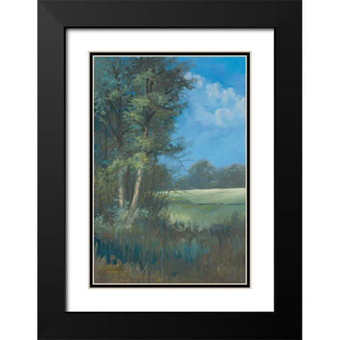 Azure Sky I Black Modern Wood Framed Art Print with Double Matting by Wacaster, Linda